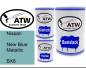 Preview: Nissan, New Blue Metallic, BX6: 500ml Lackdose + 500ml Klarlack + 250ml Härter - Set, von ATW Autoteile West.